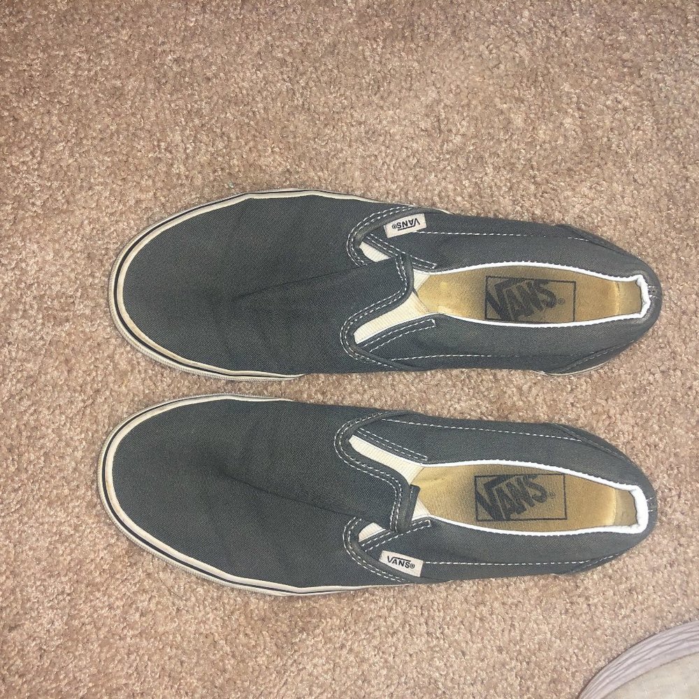 Dark grey slip on vans